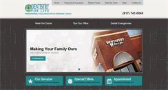 Desktop Screenshot of dentistry4life.com