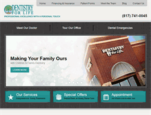 Tablet Screenshot of dentistry4life.com